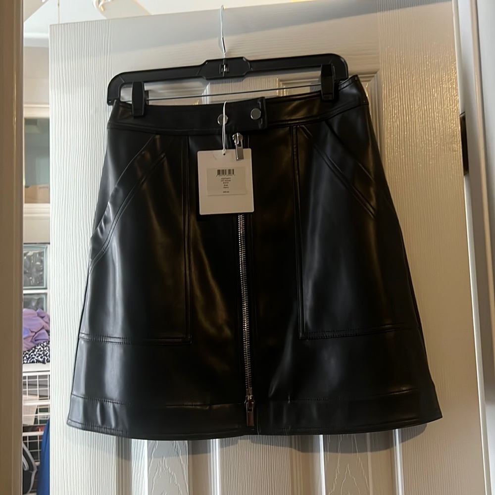 Diane Von Furstenberg faux leather skirt